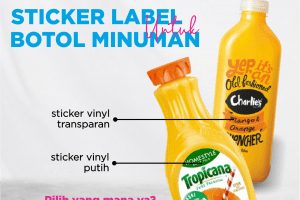 CETAK STICKER VINYL – STICKER LABEL TRANSPARAN – LABEL PRODUK