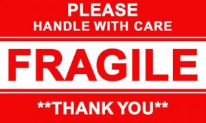 stiker fragile