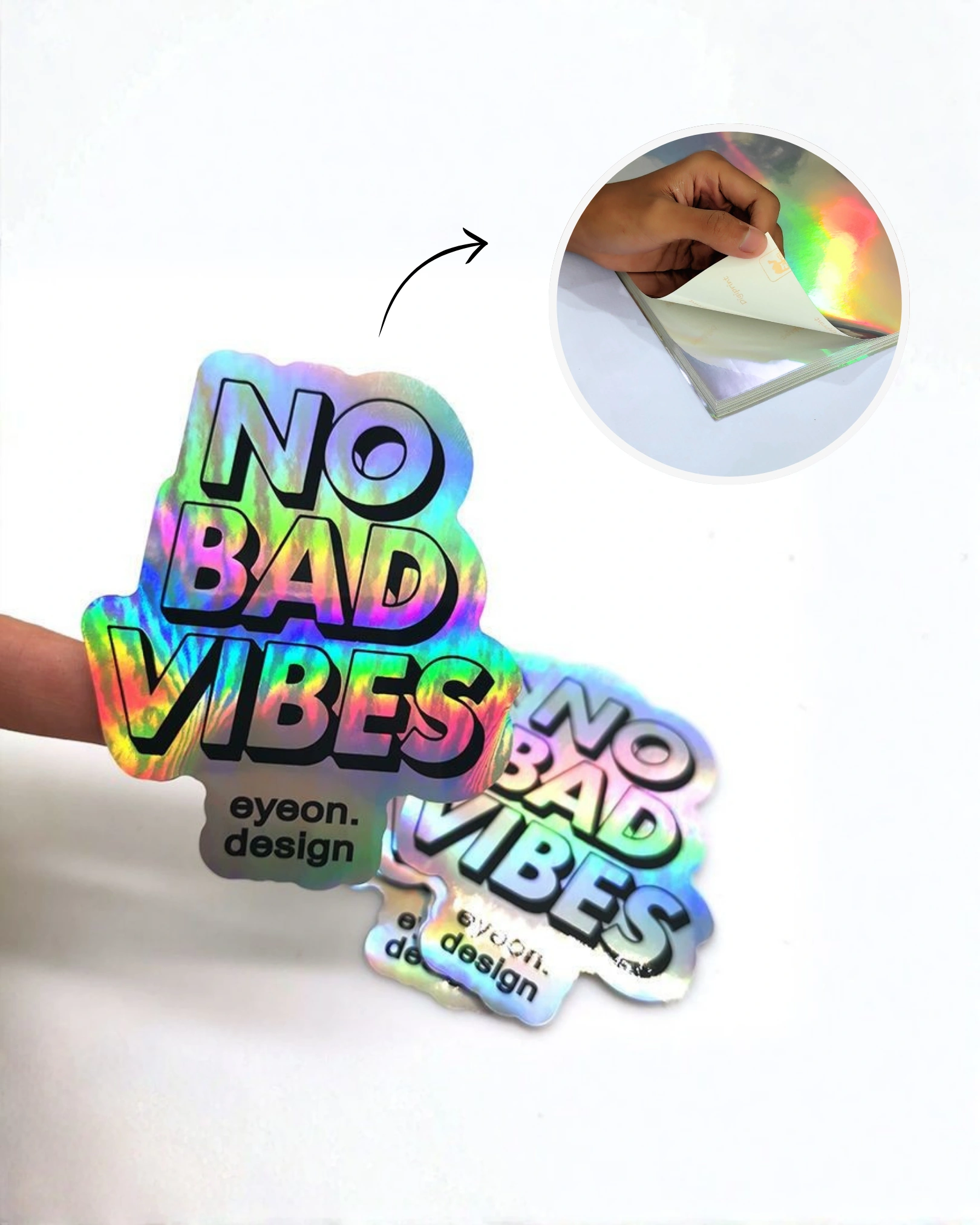 Stiker Label Vinyl Hologram Premium