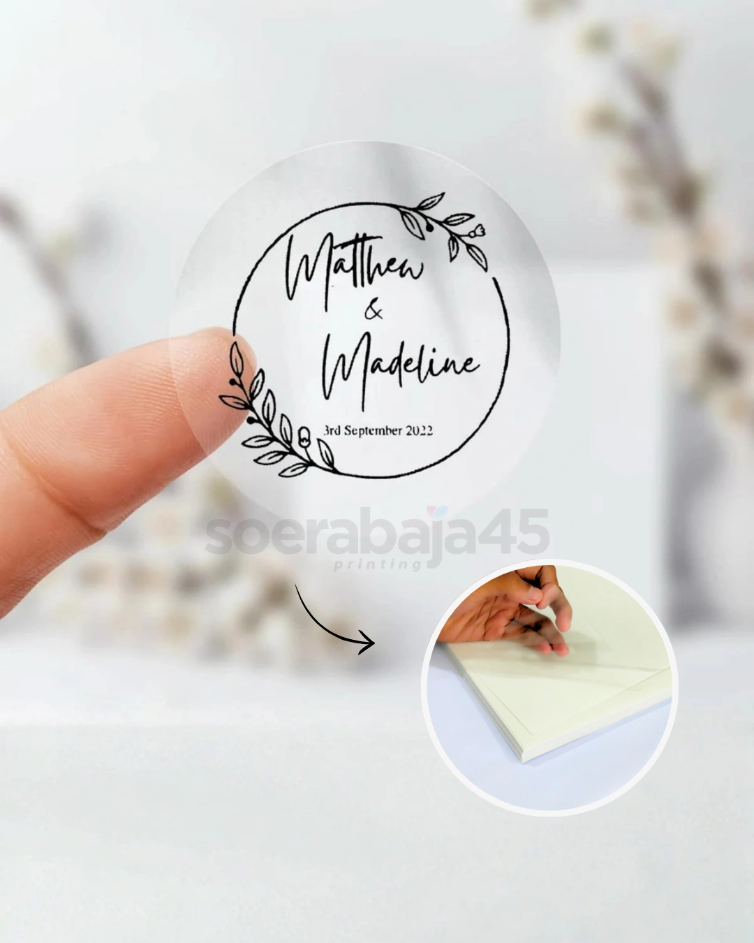 Stiker Label Vinyl Transparan Premium
